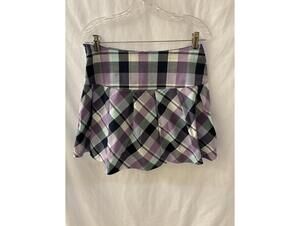 Lady Hagen Womans Sz 6 Purple Plaid Pleated Golf Tennis Pockets Skort Shorts